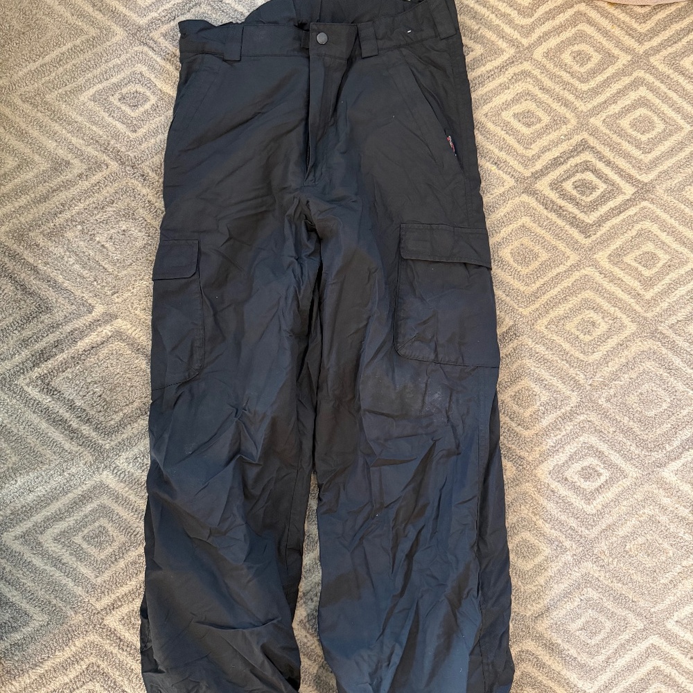OBERMEYER Ski Pants - Junior/Young Adult - (Junior Sz 18); Black, Cargo style